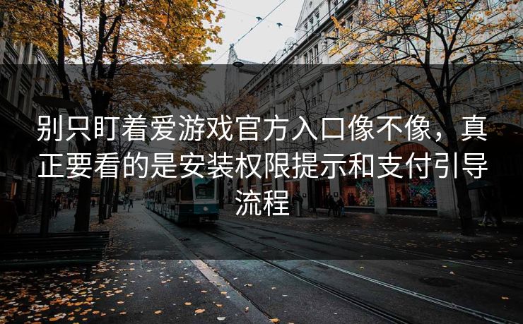 别只盯着爱游戏官方入口像不像，真正要看的是安装权限提示和支付引导流程